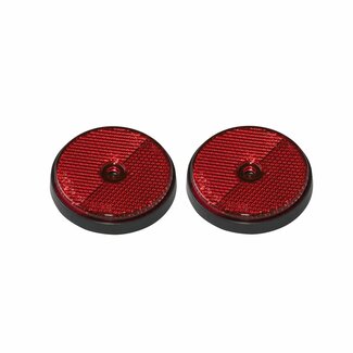 Pro Plus Reflector met Schroefbevestiging - Ø 60 mm - Rood - 2 stuks