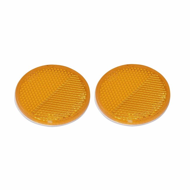 ProPlus Zelfklevende ronde reflectoren - oranje - 55 mm - 2 stuks