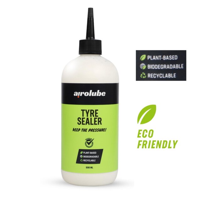Airolube Natuurlijke tubeless vloeistof - Tyre sealer - 500 ml - Plant-based - Dicht gaten tot 6 mm