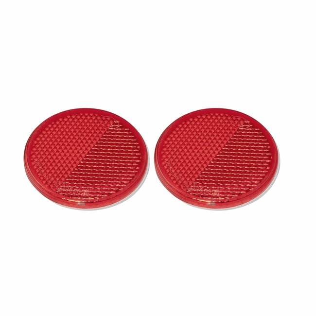 ProPlus Zelfklevende ronde reflectoren - rood - 60 mm - 2 stuks