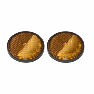 Pro Plus Reflector met Grondplaat Zelfklevend - Ø 55 mm - Oranje - 2 stuks