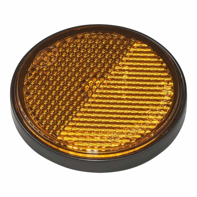 ProPlus Zelfklevende ronde reflector met grondplaat - Ø 55 mm - oranje - 2 stuks