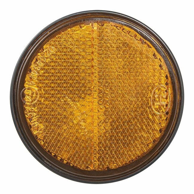 ProPlus Zelfklevende ronde reflector met grondplaat - Ø 55 mm - oranje - 2 stuks