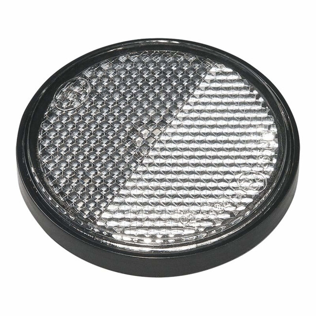 ProPlus Zelfklevende ronde reflector met grondplaat - wit - 55 mm - set van 2