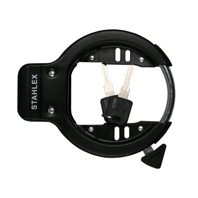 Stahlex Universeel ringslot - gehard staal - inclusief 2 sleutels - zwart