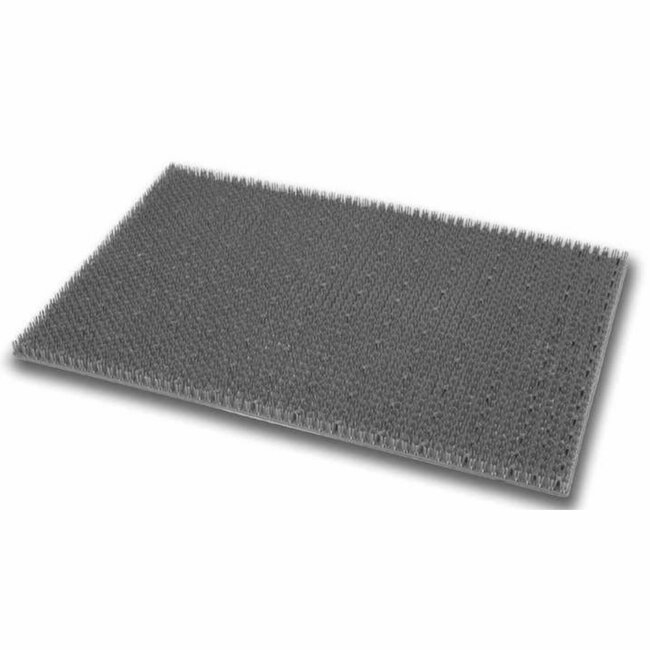 Intrada Nederland Grijze buitenmat - schrapend - natuurlijke uitstraling - 40 x 60 cm - polyethyleen