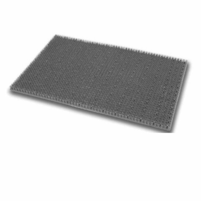 Intrada Nederland Grijze buitenmat - schrapend - natuurlijke uitstraling - 40 x 60 cm - polyethyleen