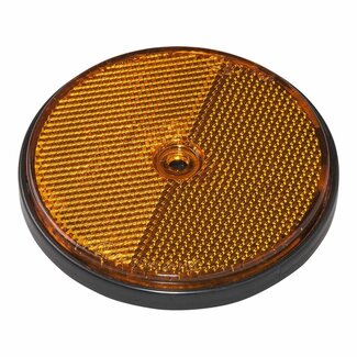 ProPlus Ronde reflector met schroefbevestiging - 80 mm - oranje - E-keur