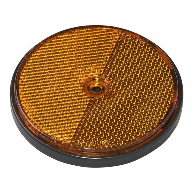 ProPlus Ronde reflector met schroefbevestiging - 80 mm - oranje - E-keur