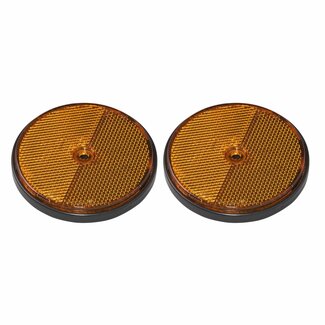 ProPlus Reflector met schroefbevestiging - Rond - Oranje - 80 mm - 2 stuks ProPlus Reflector met schroefbevestiging - Rond - Oranje - 80 mm - 2 stuks