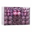 REA Kerstballen Set - Kunststof - Ø 6, 4 en 3 cm - Roze - 100 stuks