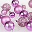 REA Kerstballen Set - Kunststof - Ø 6, 4 en 3 cm - Roze - 100 stuks