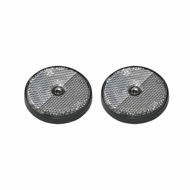 ProPlus Reflector met schroefbevestiging - Ø 80 mm - wit - set van 2