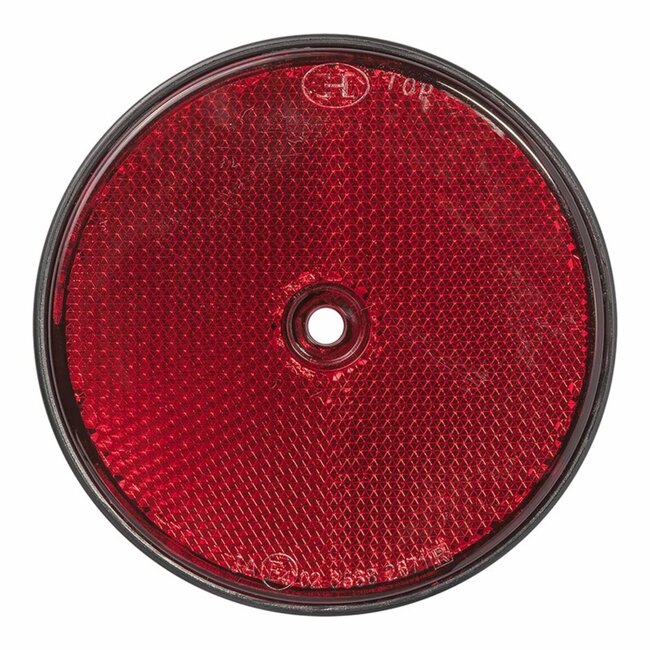 ProPlus Ronde reflector met schroefbevestiging - 80 mm - rood - E-keur