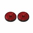 ProPlus Ronde reflector met schroefbevestiging - rood - 80 mm - 2 stuks