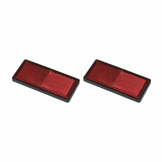 Pro Plus Reflector Zelfklevend - 85 x 39 mm - Rood - 2 stuks