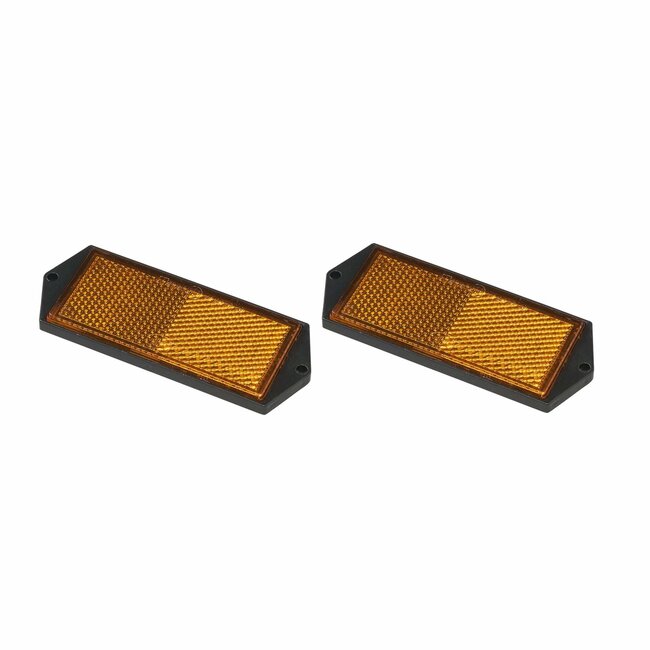 ProPlus Reflector met schroefbevestiging - rechthoekig - 104 x 40 mm - oranje - 2 stuks