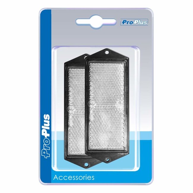 ProPlus Witte reflector met schroefbevestiging - 104 x 40 mm - 2 stuks