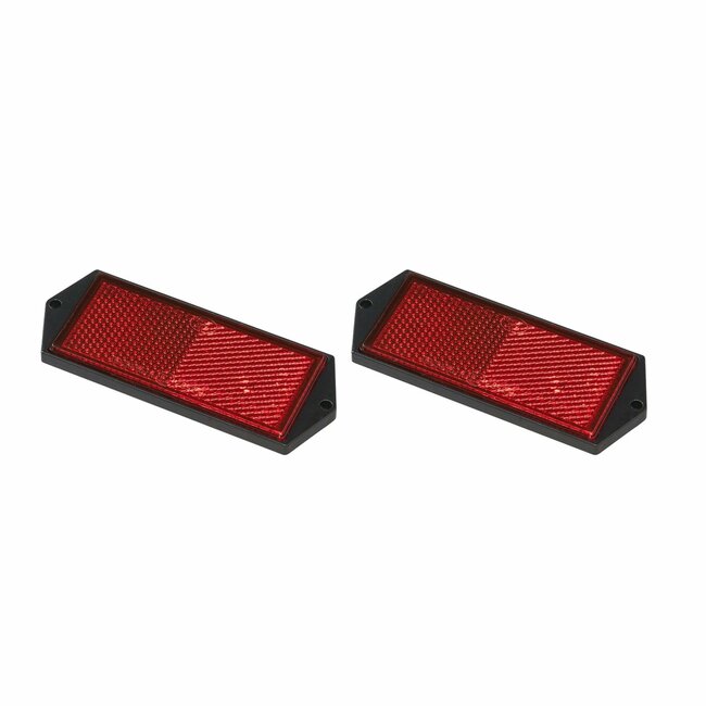 ProPlus Reflector met schroefbevestiging - rechthoekig - 104 x 40 mm - rood - 2 stuks