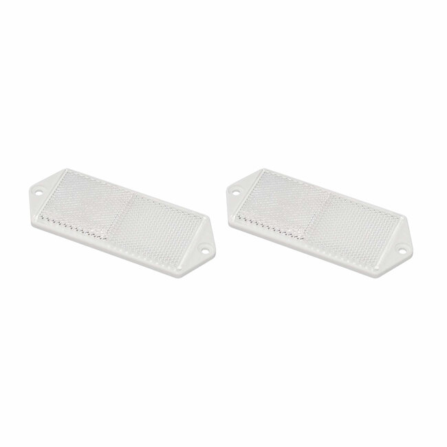 ProPlus Witte reflector met schroefbevestiging - 127 x 51 mm - 2 stuks