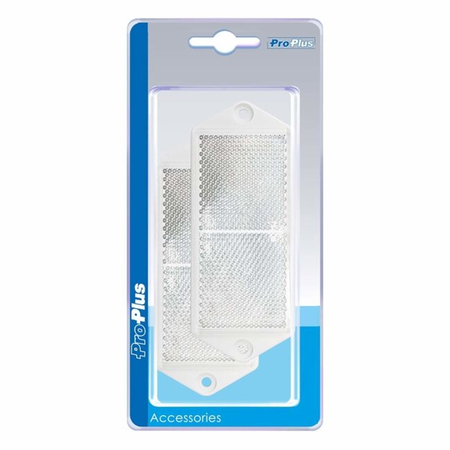 ProPlus Witte reflector met schroefbevestiging - 127 x 51 mm - 2 stuks