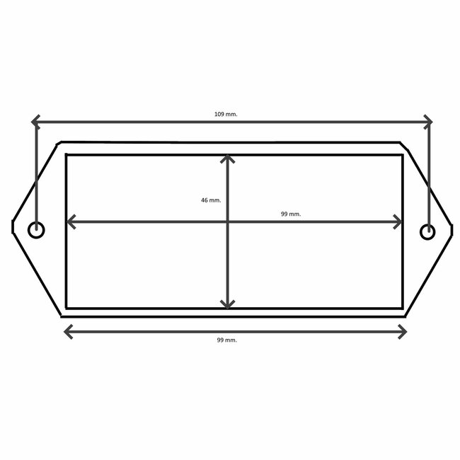ProPlus Witte reflector met schroefbevestiging - 127 x 51 mm - 2 stuks