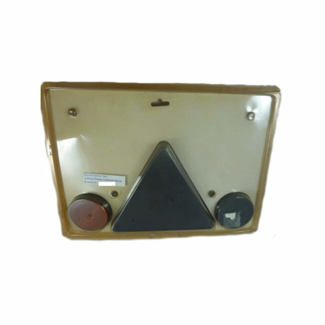 Dragon-Tools veiligheidsreflectorenset voor aanhanger - kunststof - rond en driehoek - 60/80 mm - rood en oranje - 12-delig