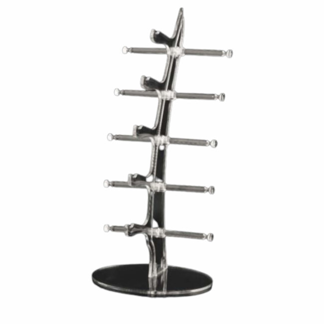 Benson Stijlvolle brillenstandaard - plexiglas - transparant - 5 monturen