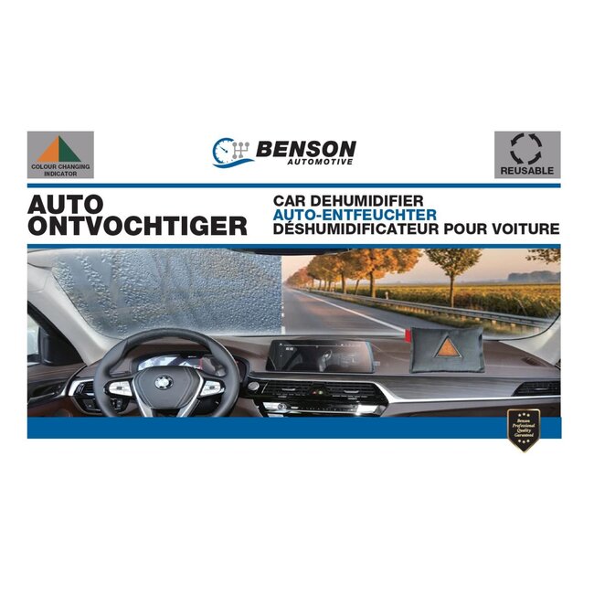 Benson Herbruikbare luchtontvochtiger - 125 ml - Magnetron en zon droogbaar - Vochtindicator