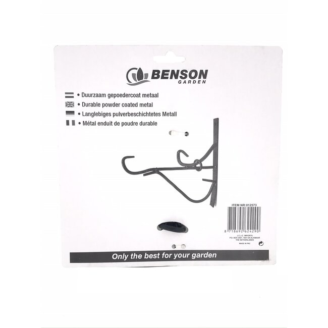 Benson Metalen plantenhanger - Weerbestendig - 25 x 24 cm - Zwart