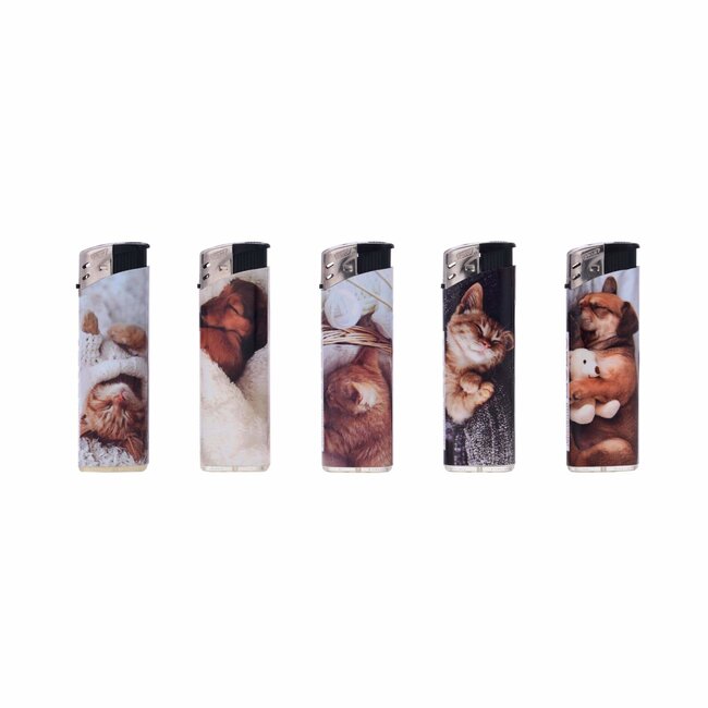 Prof Wegwerpaanstekers - Schattige dieren - 50 stuks - 8 x 2.4 x 1.2 cm