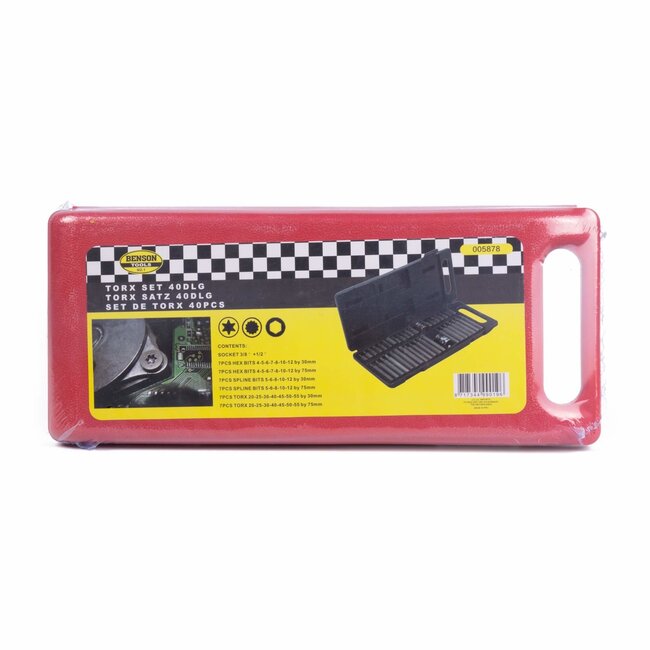 Benson Complete bitset - Torx, inbus en veeltand - 40-delig - Inclusief opbergkoffer
