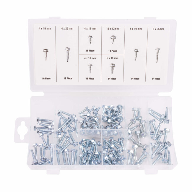 Benson Zelftappers - Tapschroeven - Verzinkt Gehard Staal - Diverse Maten - 120-delig