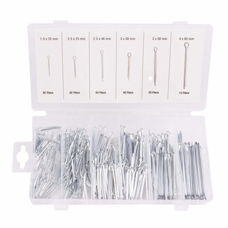 Benson Assortimentsdoos splitpennen - 300-delig - verzinkt - diverse maten Benson Assortimentsdoos splitpennen - 300-delig - verzinkt - diverse maten