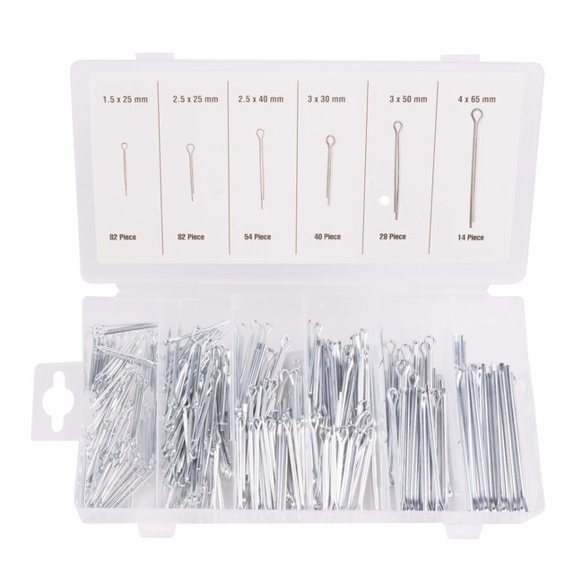 Benson Assortimentsdoos splitpennen - 300-delig - verzinkt - diverse maten