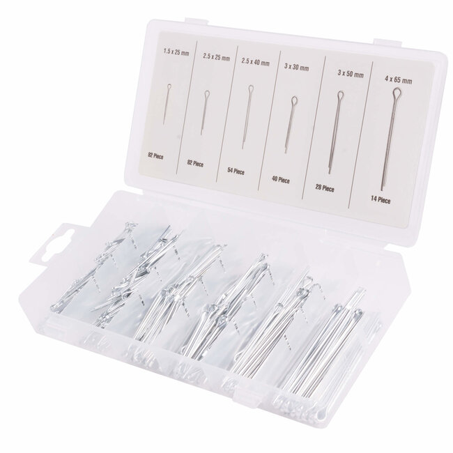 Benson Assortimentsdoos splitpennen - 300-delig - verzinkt - diverse maten