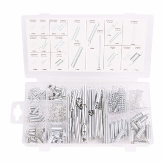 Benson Spanning- en drukveren set - 200 stuks - ø 4-9.5 mm - lengte 10-79.5 mm - verzinkt staal