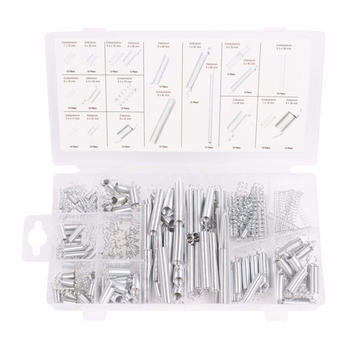 Benson Spanning & Drukveer ∅ 4 - 9.5 mm in Lengte 10 - 79.5 mm - 200 stuks Benson Spanning & Drukveer ∅ 4 - 9.5 mm in Lengte 10 - 79.5 mm - 200 stuks