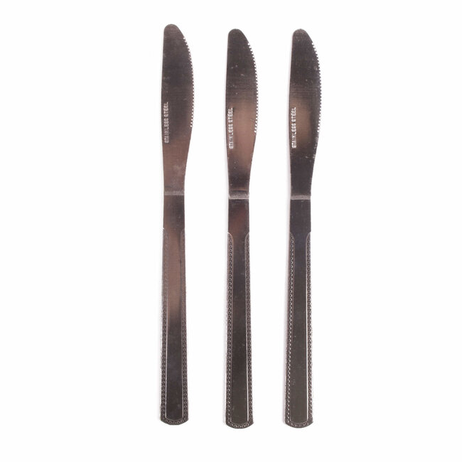 Benson Set tafelmessen - metaal - duurzaam - 20 cm - 3 stuks