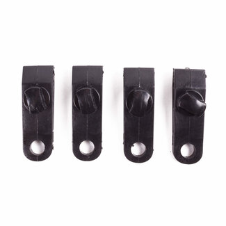 Benson Tenttapijt clips met schroef - set van 4 - zwart - 82 mm