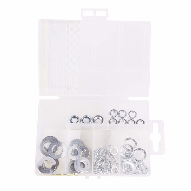 Benson Assortimentbox met ringen en moeren - M6, M8, M10 - overzichtelijk en compleet