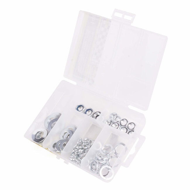 Benson Assortimentbox met ringen en moeren - M6, M8, M10 - overzichtelijk en compleet