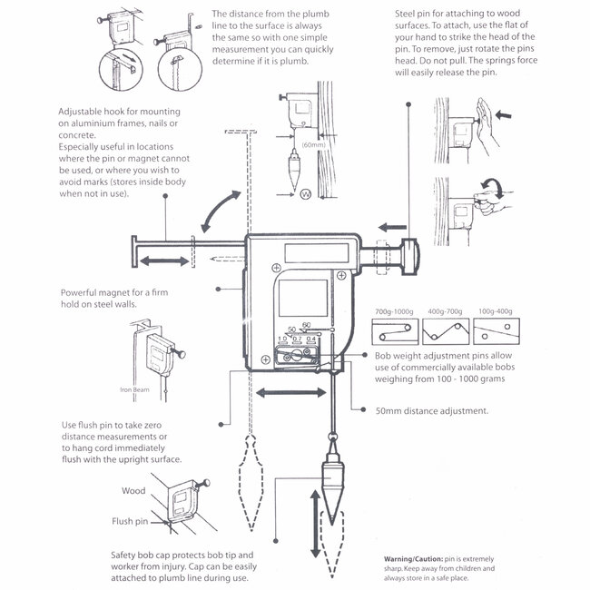 Benson Schietlood met magneet - 400 gram - 4,5 meter koord - verstelbare trekkracht