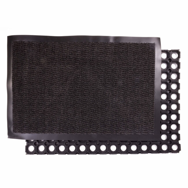 Benson Tweedelige mattenset - droogloopmat en rubberen ringmat - 40 x 60 cm