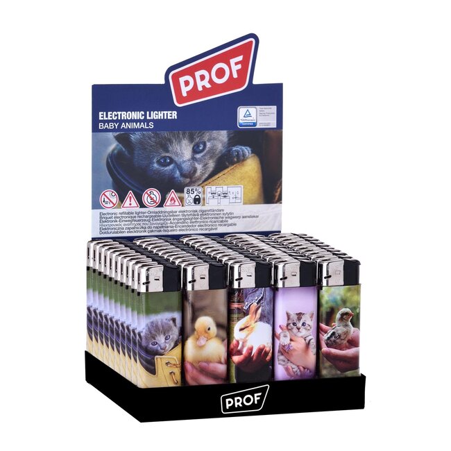 Prof Wegwerpaansteker - Baby Dieren - 50 stuks - 8 x 2.4 x 1.2 cm - Niet navulbaar