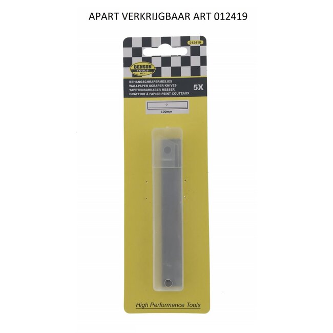 Benson Behangschraper - Inclusief 5 messen - 100 mm - Rood - Lange handgreep