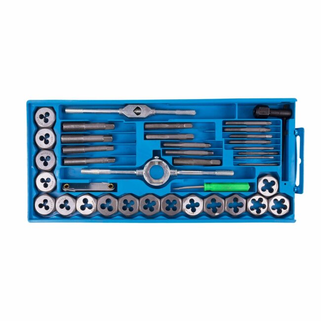 Benson Complete tap- en snijset - 40 delig - diverse maten - kunststof box met ophangoog