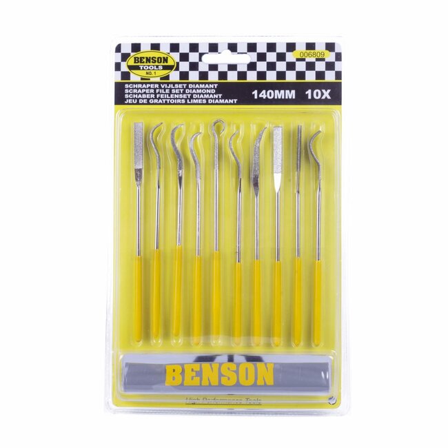 Benson 10-delige diamantvijlset - precisie - 140 mm - veelzijdig gebruik