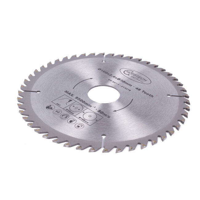 Hofftech Zaagblad cirkelzaag - Ø 160 mm - 48 tanden - Splintervrij - Inclusief verloopringen