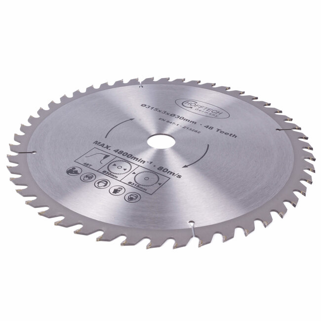 Hofftech Zaagblad cirkelzaag - 48 tanden - hard metaal - Ø 315 mm - inclusief verloopringen